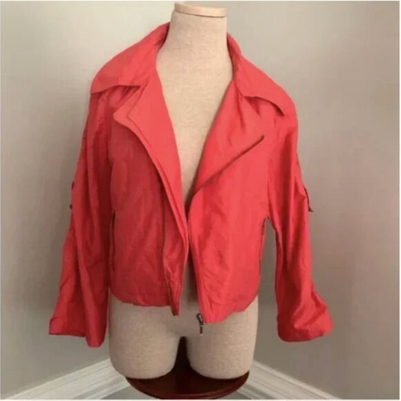 CAbi Women's Scooter Jacket Asymmetrical Zip Up Moto Size Medium - Picture 3 of 10